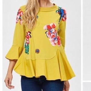 Designer Inspired Asymmetrical Peplum Blouse
